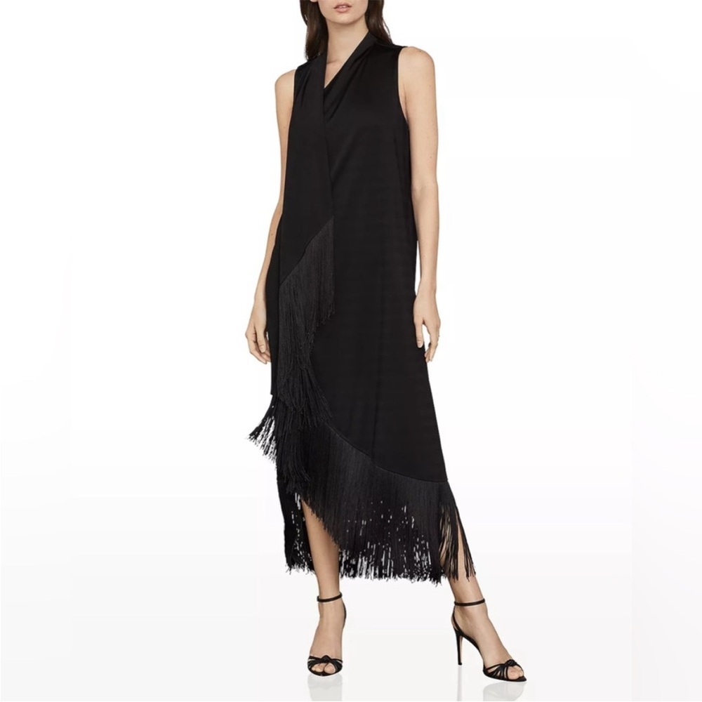 Bcbgmaxazria Fringe dress in Black